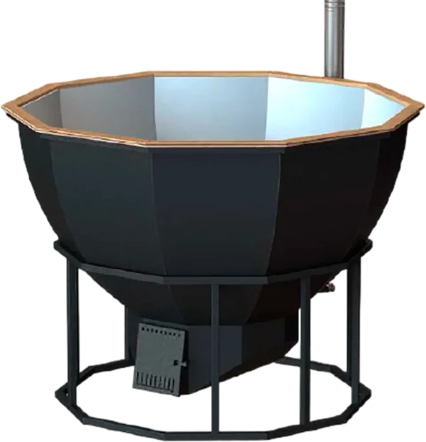 Банный чан на подставке с печью 10 граней
